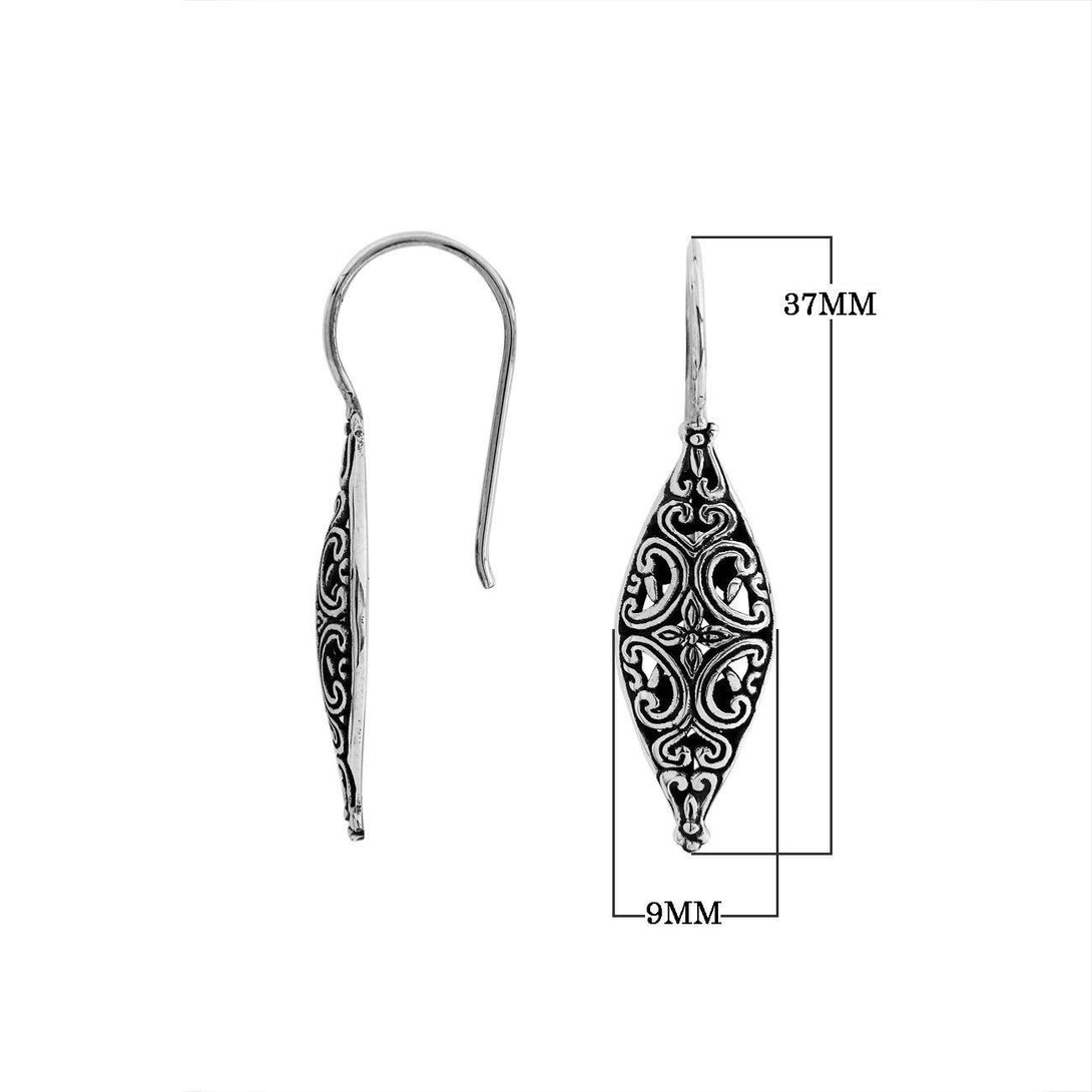 AE-6191-S Sterling Silver Earring With Plain Silver Jewelry Bali Designs Inc 