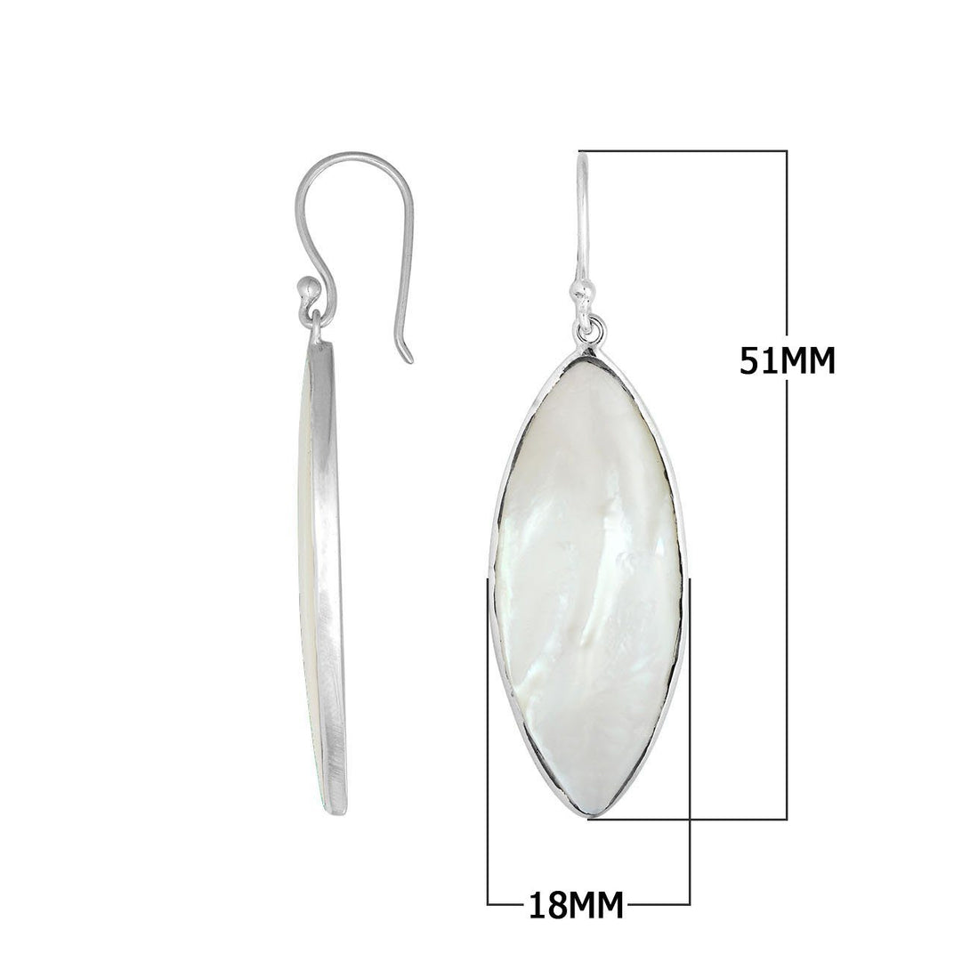 AE-6238-MOP Sterling Silver Earring With Mother Of Pearl Jewelry Bali Designs Inc 