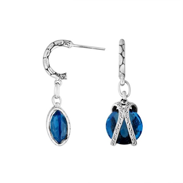 925 sterling silver earring,925 silver earring,sterling silver earring,Bali 2024 earrings,Bali earring with gem stone,mystic topaz earring