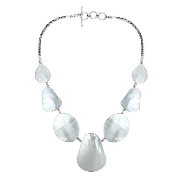 AN-1009-MOP Sterling Silver Necklace With Mother Of Pearl Jewelry Bali Designs Inc 