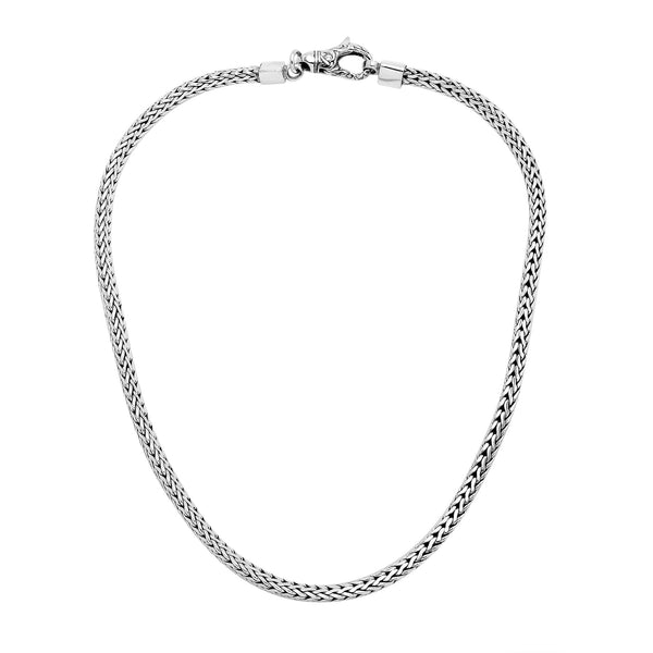 AN-6330-S-6MM-16" Bali Hand Crafted Sterling Silver Chain With Hook Jewelry Bali Designs Inc 