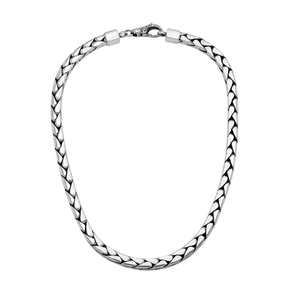 AN-6331-S-4MM-16" Bali Hand Crafted Sterling Silver Chain With Hook Jewelry Bali Designs Inc 