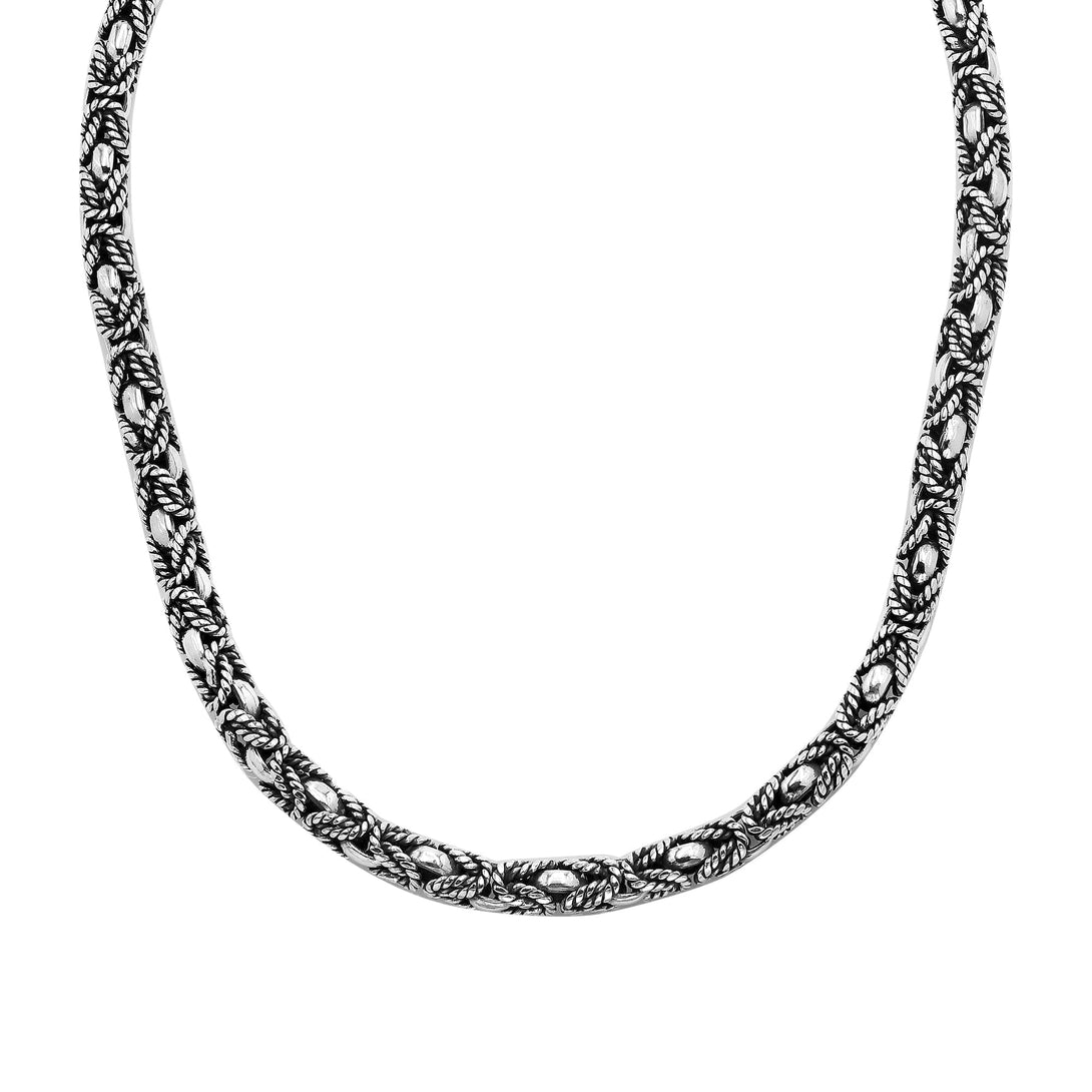 AN-6337-S-6MM-16" Bali Hand Crafted Sterling Silver Chain With Lobster Jewelry Bali Designs Inc 