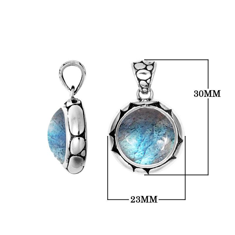 AP-6144-LB Sterling Silver Pendant With Labradorite Jewelry Bali Designs Inc 