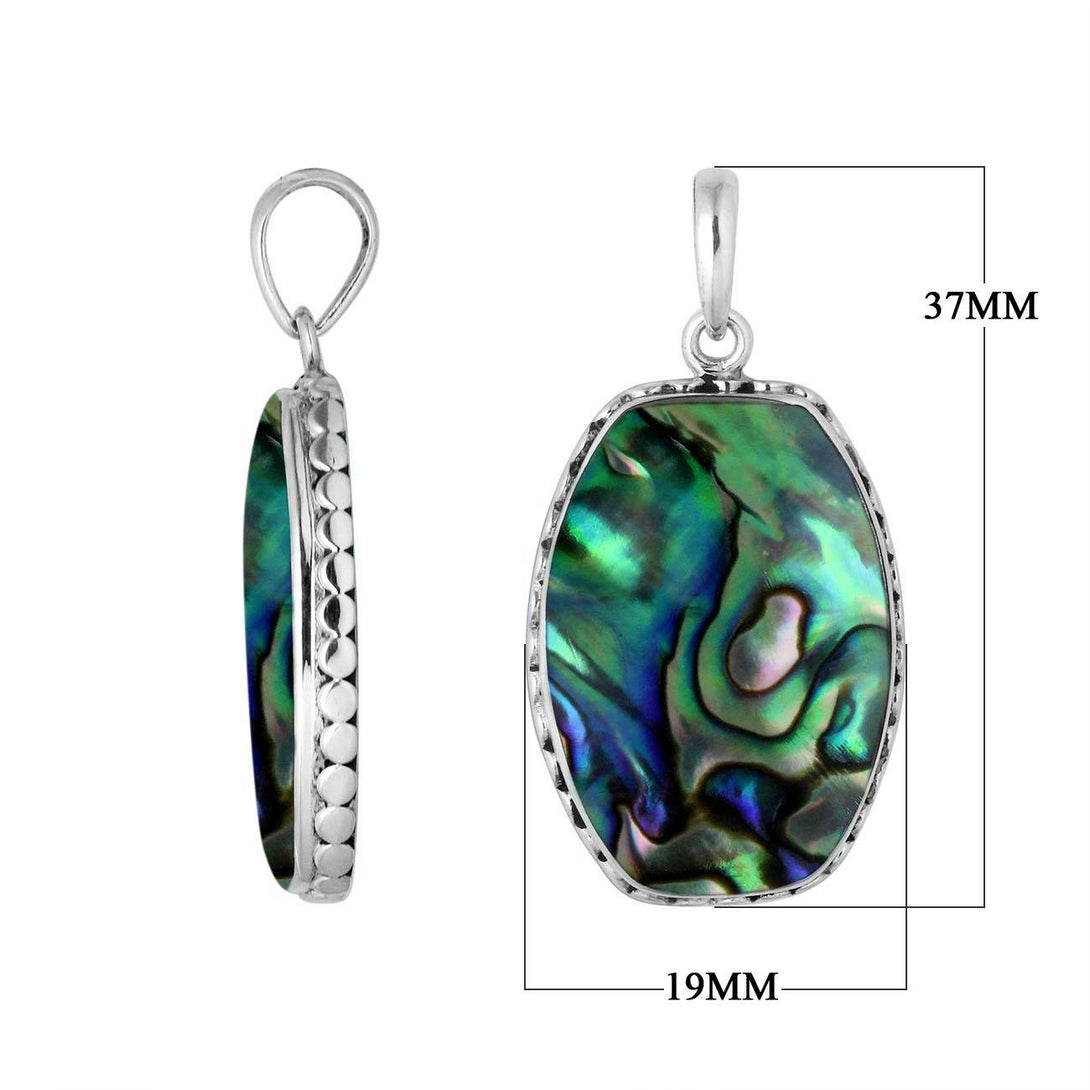 AP-6214-AB Sterling Silver Pendant With Abalone Shell Jewelry Bali Designs Inc 