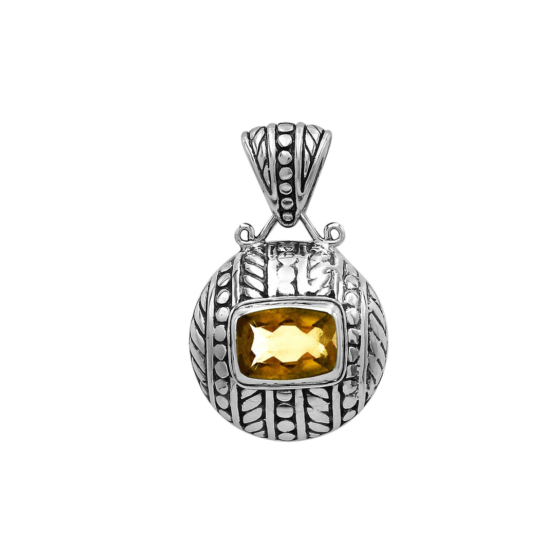 AP-6322-CT Sterling Silver Pendant With Citrine Q, Jewelry Bali Designs Inc 