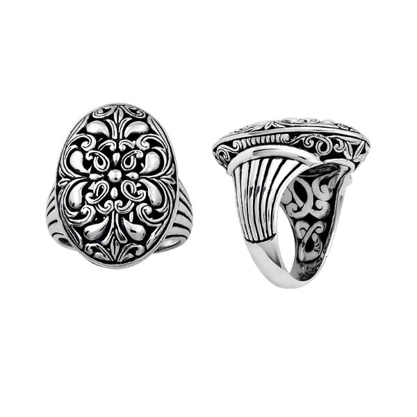 AR-6013-S-5" Sterling Silver Ring With Plain Silver Jewelry Bali Designs Inc 