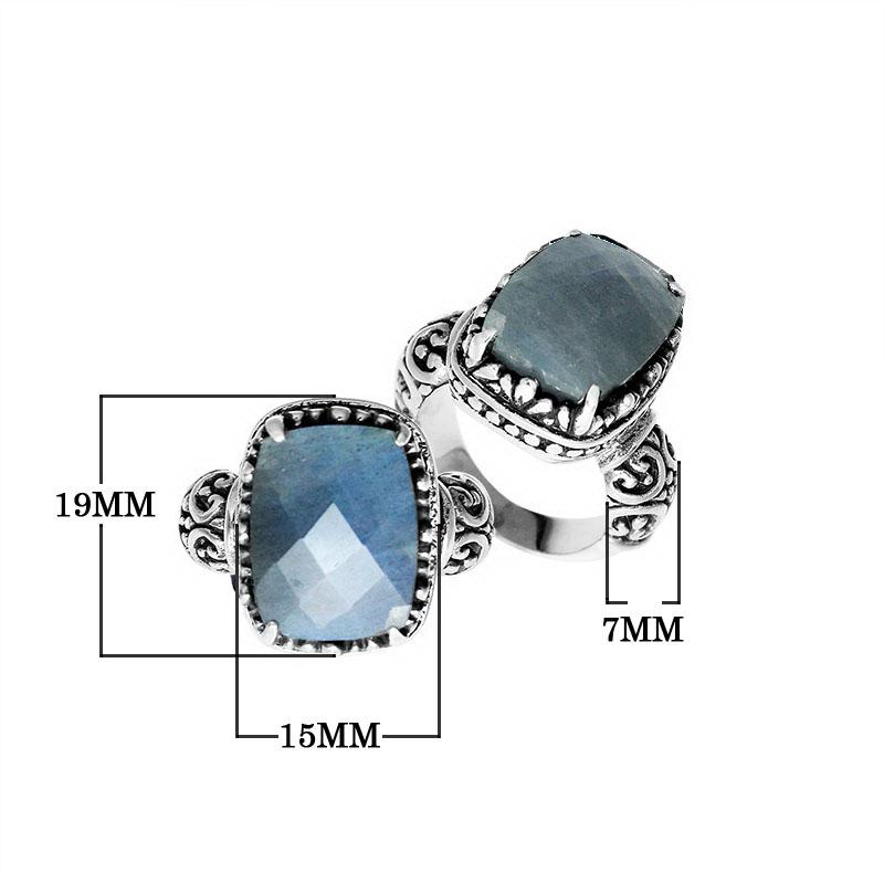 AR-6137-LB-7" Sterling Silver Ring With Labradorite Jewelry Bali Designs Inc 