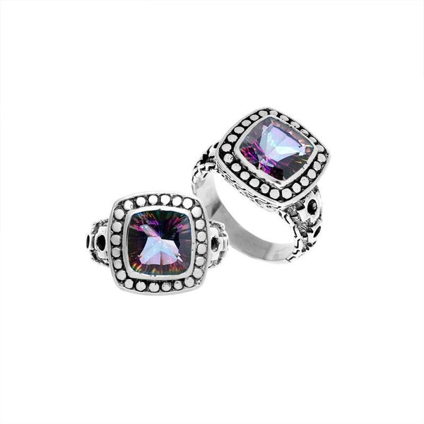 AR-6146-MT-6" Sterling Silver Ring With Mystic Quartz Jewelry Bali Designs Inc 