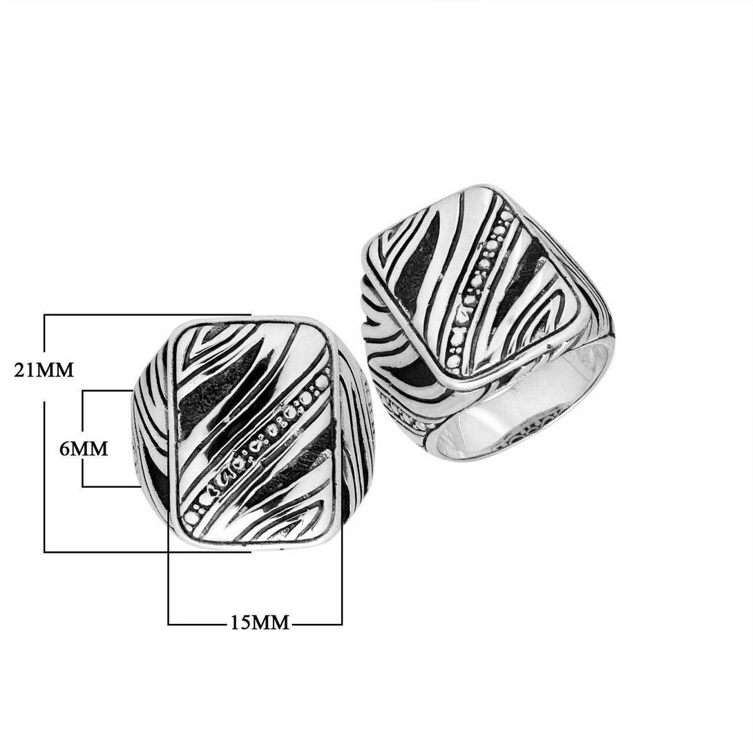 AR-9030-S-6'' Sterling Silver Beautiful Simple Design Ring With Plain Silver Jewelry Bali Designs Inc 