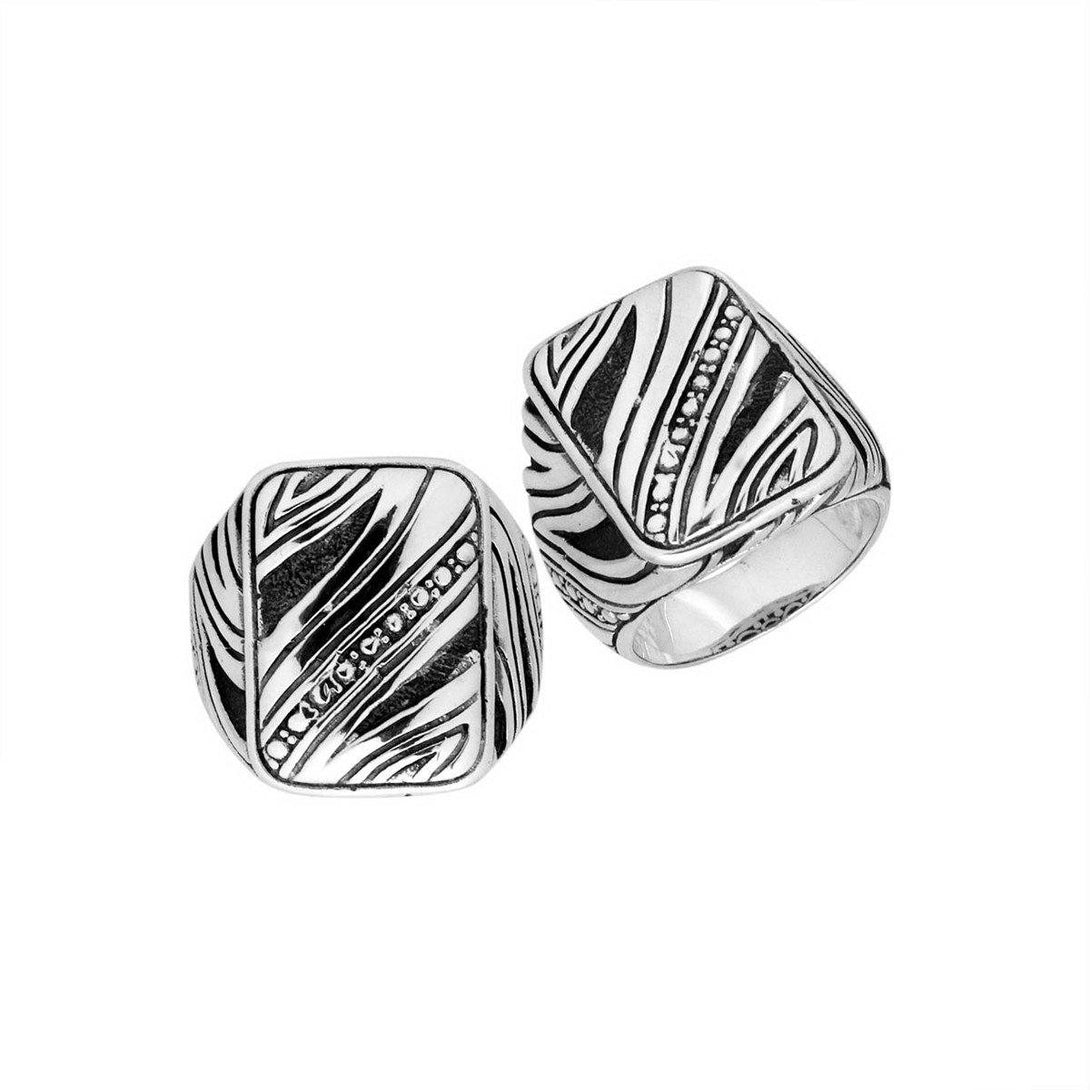 AR-9030-S-6'' Sterling Silver Beautiful Simple Design Ring With Plain Silver Jewelry Bali Designs Inc 