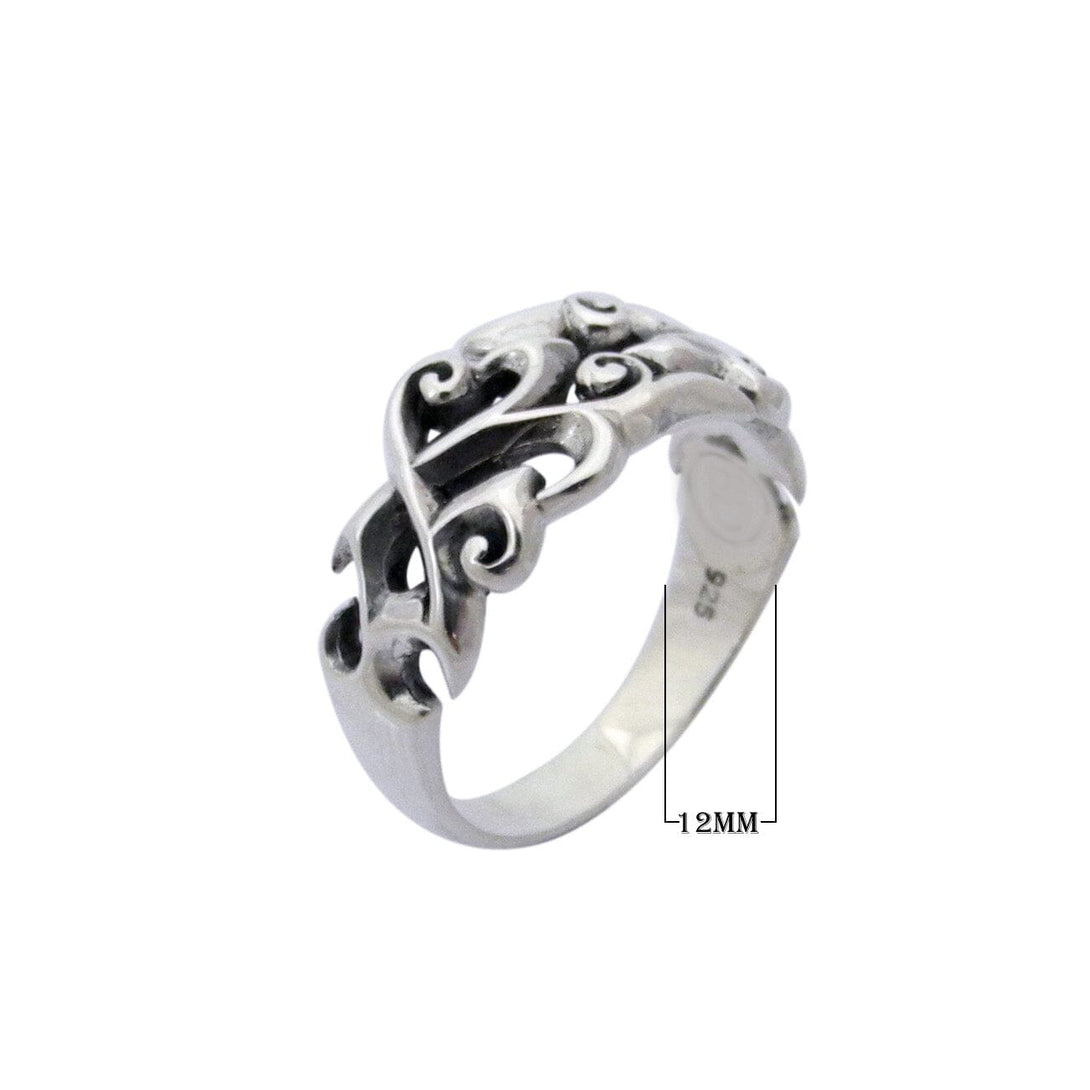 AR-9039-S-6'' Sterling Silver Simple Design Nice Looking Ring With Plain Silver Jewelry Bali Designs Inc 