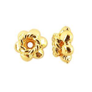 CG-153-7MM 18K Gold Overlay Bead Cap Beads Bali Designs Inc 