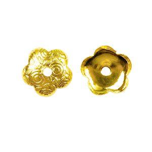 CG-196 18K Gold Overlay Bead Cap Beads Bali Designs Inc 