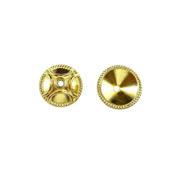 CG-327 18K Gold Overlay Bead Cap Beads Bali Designs Inc 