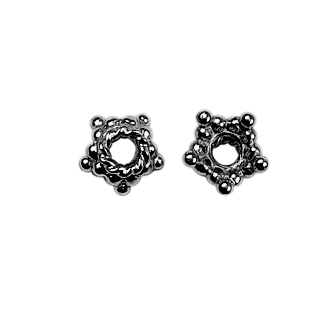 CR-177 Black Rhodium Overlay Bead Cap Beads Bali Designs Inc 