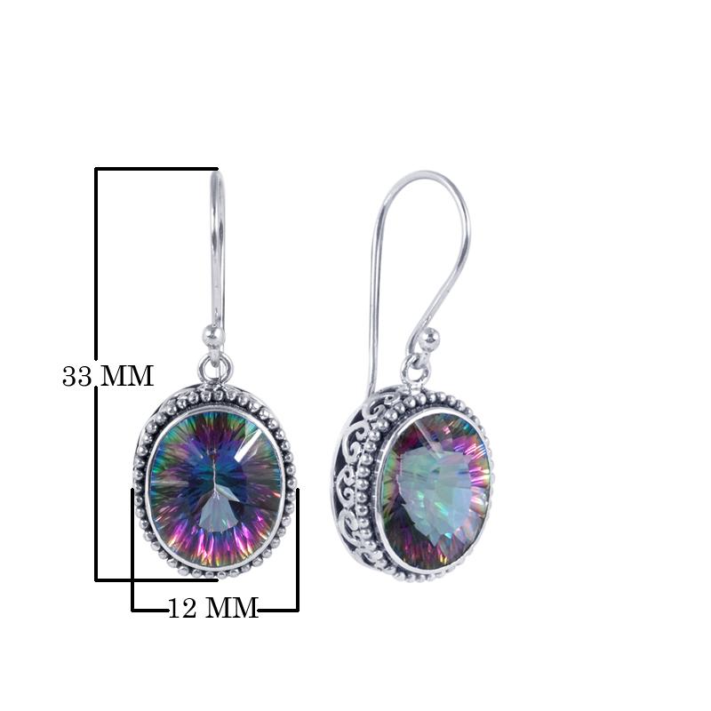 SE-2462-MT Sterling Silver Earring With Mystic Quartz Jewelry Bali Designs Inc 