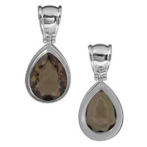 SP-8050-ST Sterling Silver Pendant With Smokey Quartz Jewelry Bali Designs Inc 