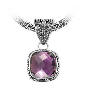 SP-8051-AM Sterling Silver Pendant With Amethyst Q. Jewelry Bali Designs Inc 