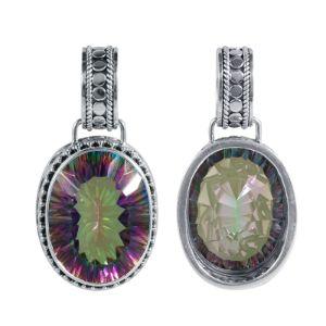 SP-8206-MT Sterling Silver Pendant With Mystic Quartz Jewelry Bali Designs Inc 