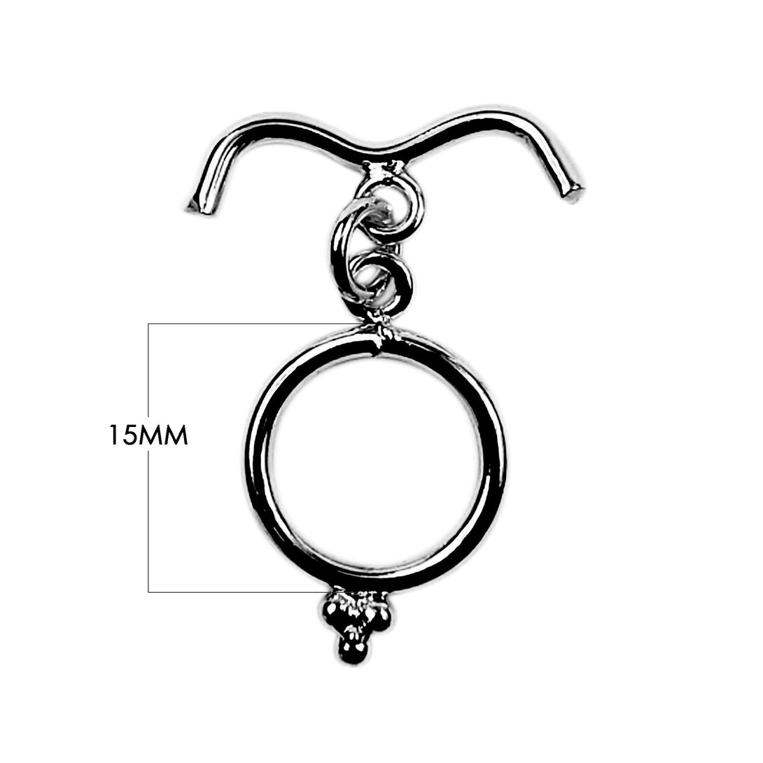 TR-125-15MM Black Rhodium Overlay Beautiful & Simple Nicely Pleased Toggle Beads Bali Designs Inc 