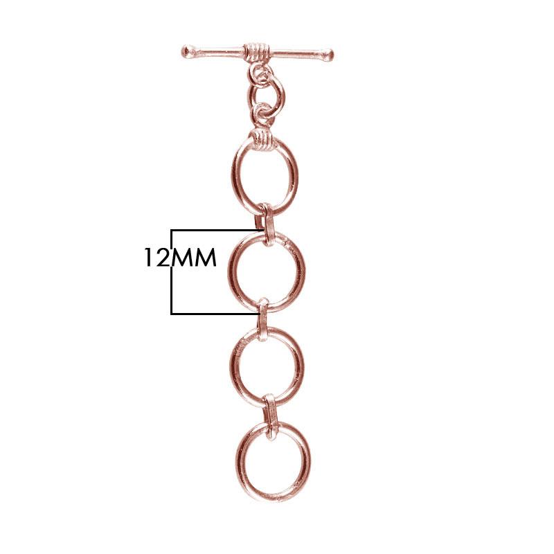 TRG-134 Rose Gold Overlay Adjustable interesting Chain and Modern Designer Toggle Beads Bali Designs Inc 