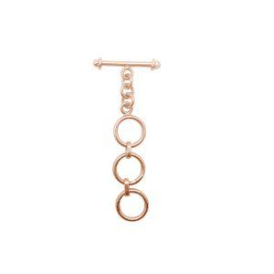 TRG-153 Rose Gold Overlay Adjustable Sleek and Modern Design Toggle 12MM Beads Bali Designs Inc 